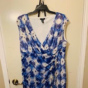 Plus size! Blue/White formal dress.